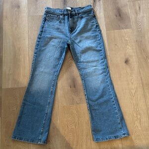 LOFT Women's high rise Flare Blue Jeans - Size 2P